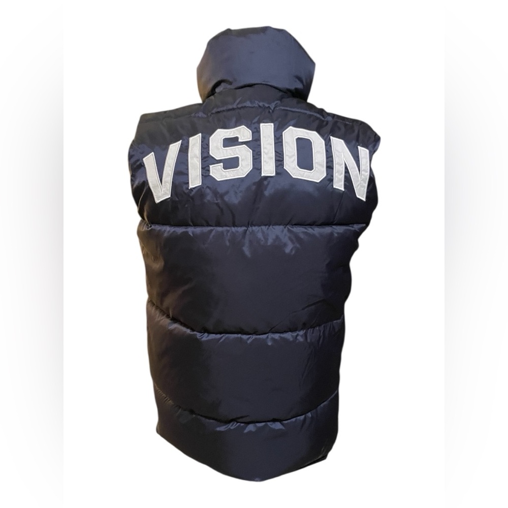 Vision Black Puffer Vest NWOT